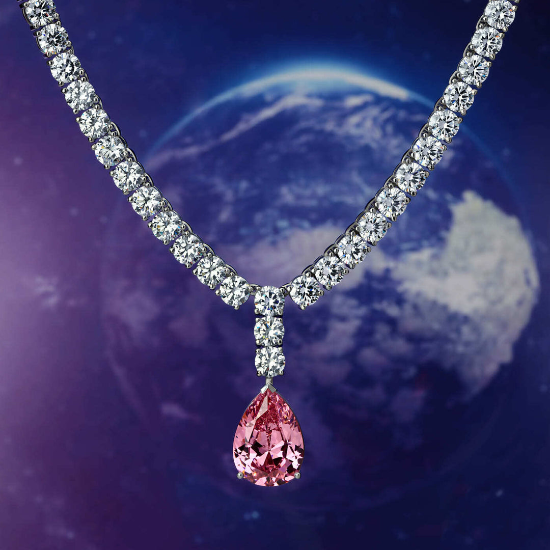 Pink Panther Tennis Necklace
